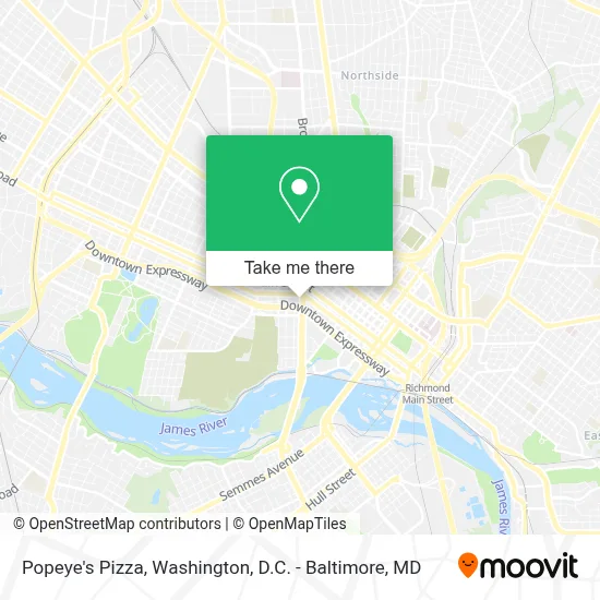 Popeye's Pizza map