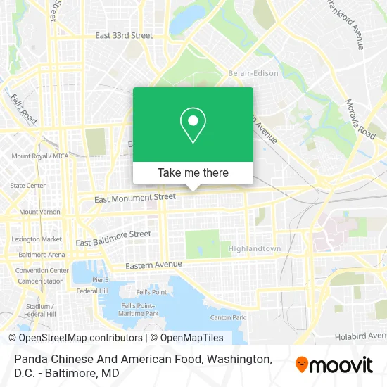 Panda Chinese And American Food map