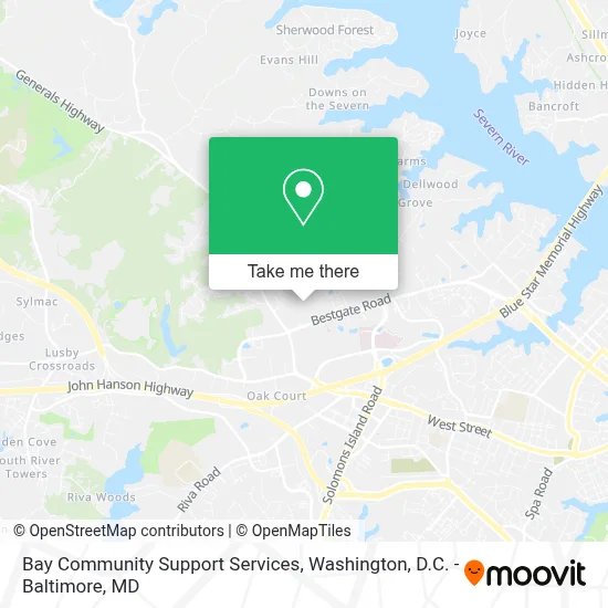 Bay Community Support Services map