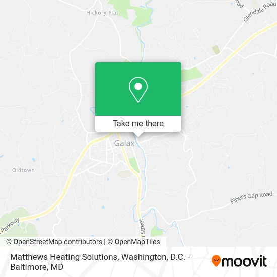 Matthews Heating Solutions map