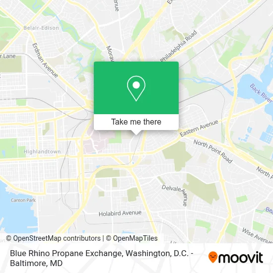Blue Rhino Propane Exchange map