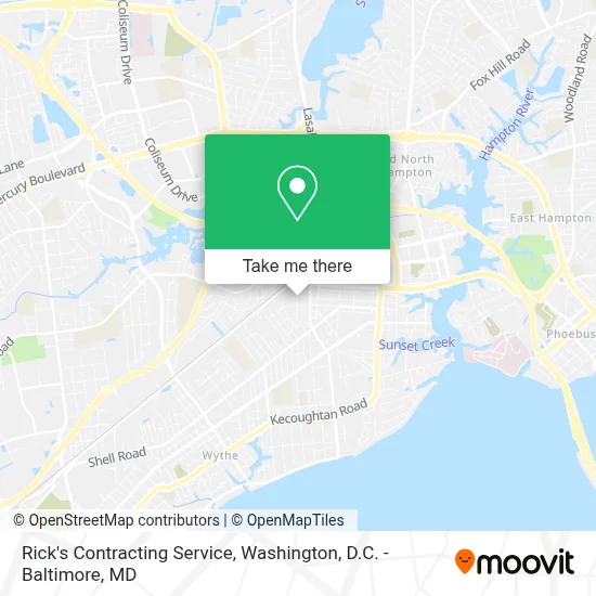 Rick's Contracting Service map