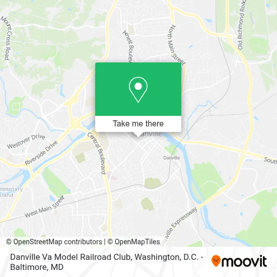 Danville Va Model Railroad Club map