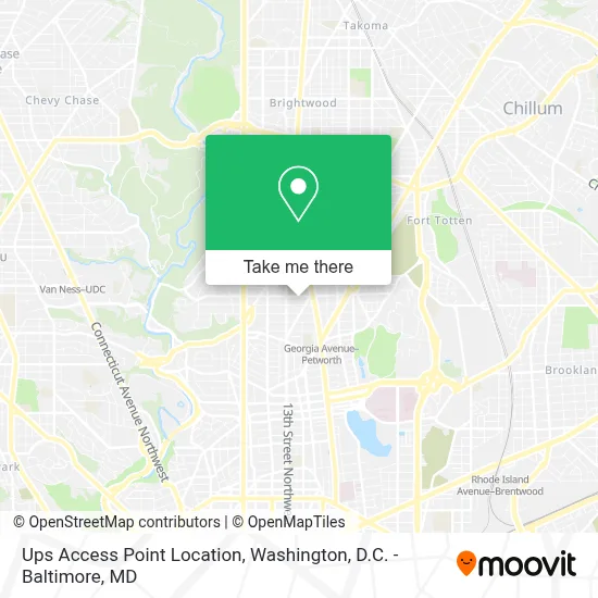 Ups Access Point Location map