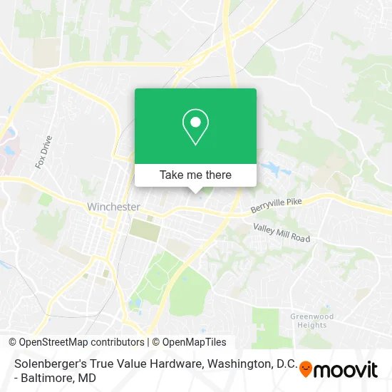 Solenberger's True Value Hardware map