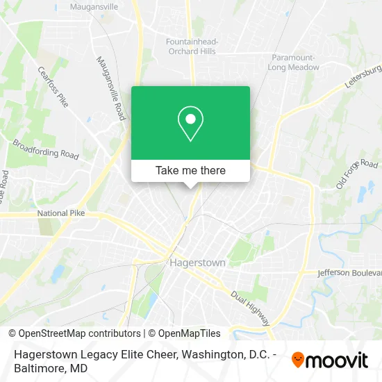 Hagerstown Legacy Elite Cheer map