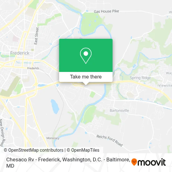 Chesaco Rv - Frederick map