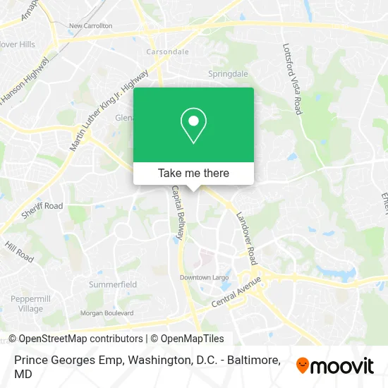 Prince Georges Emp map