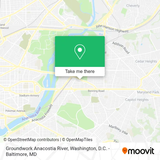 Groundwork Anacostia River map