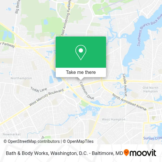 Bath & Body Works map