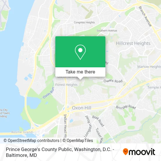 Prince George's County Public map