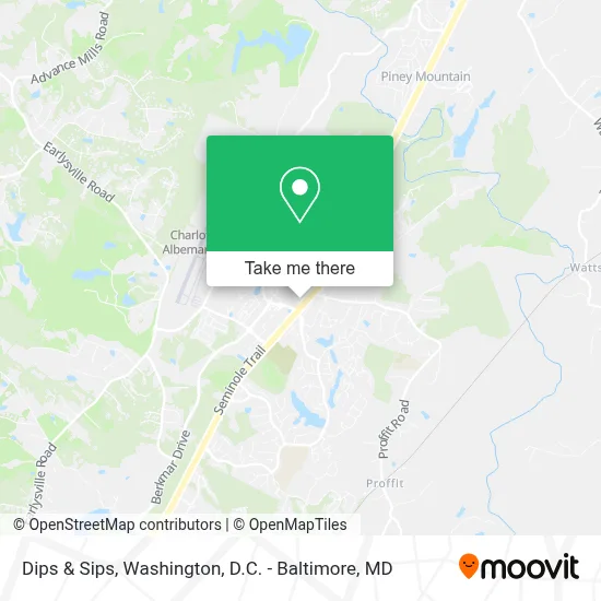 Dips & Sips map
