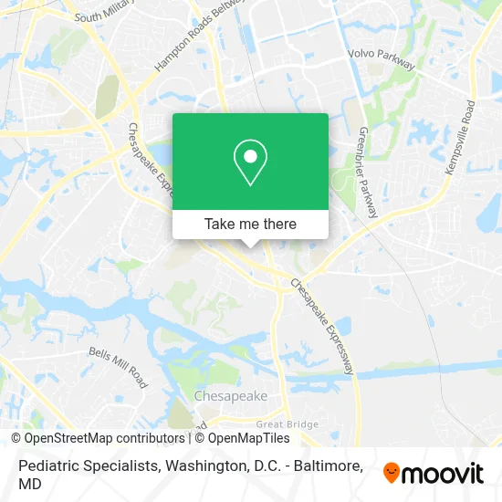 Pediatric Specialists map