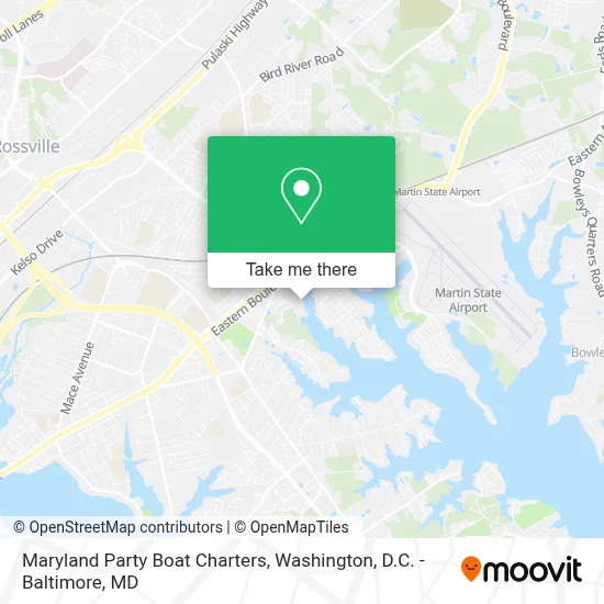 Maryland Party Boat Charters map