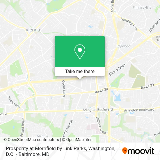 Prosperity at Merrifield by Link Parks map