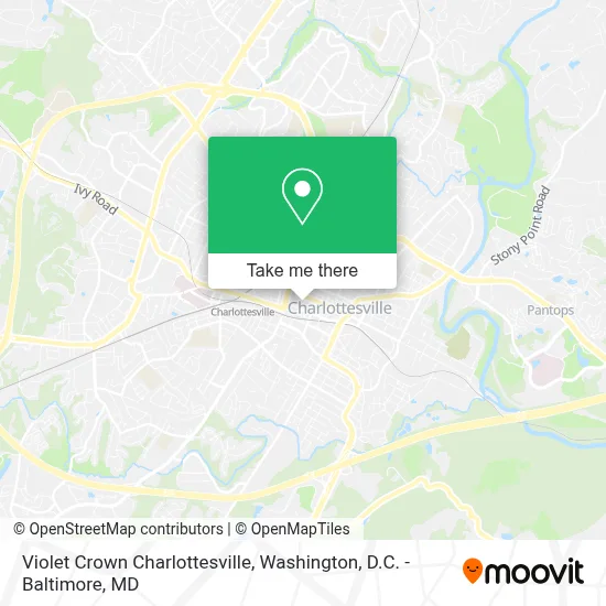 Violet Crown Charlottesville map
