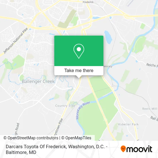 Darcars Toyota Of Frederick map