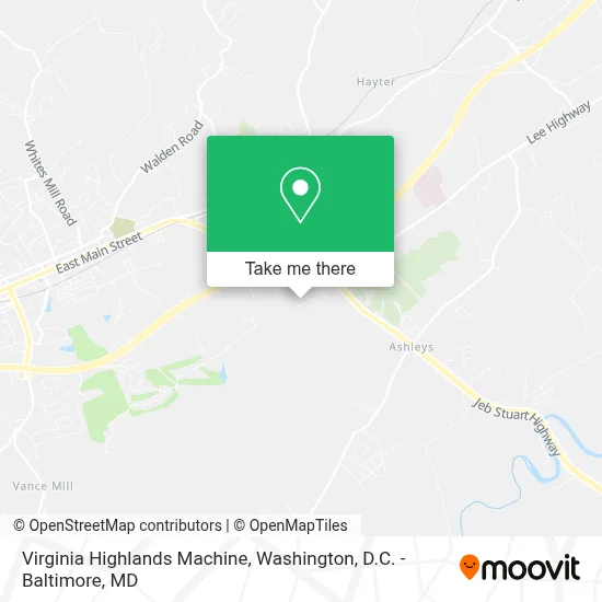 Virginia Highlands Machine map