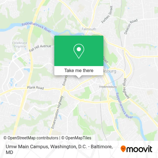 Umw Main Campus map