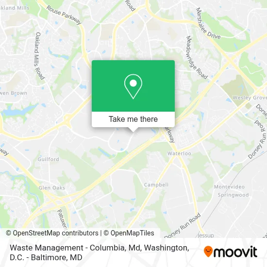 Waste Management - Columbia, Md map