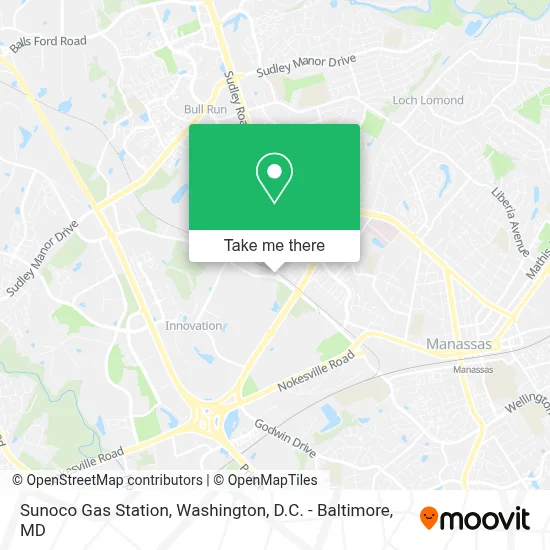 Sunoco Gas Station map