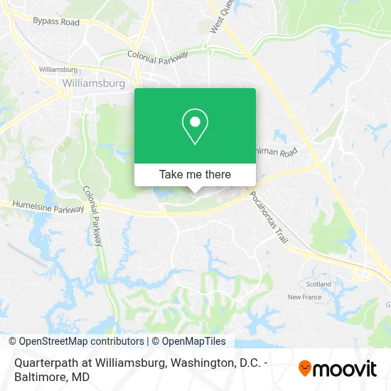 Quarterpath at Williamsburg map
