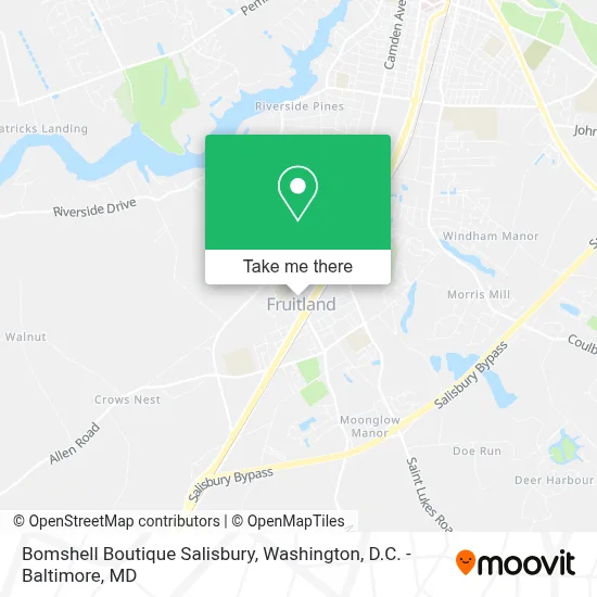 Bomshell Boutique Salisbury map