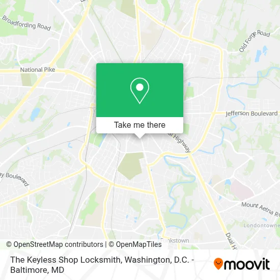 The Keyless Shop Locksmith map