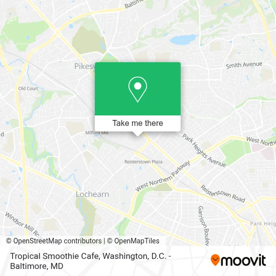 Tropical Smoothie Cafe map