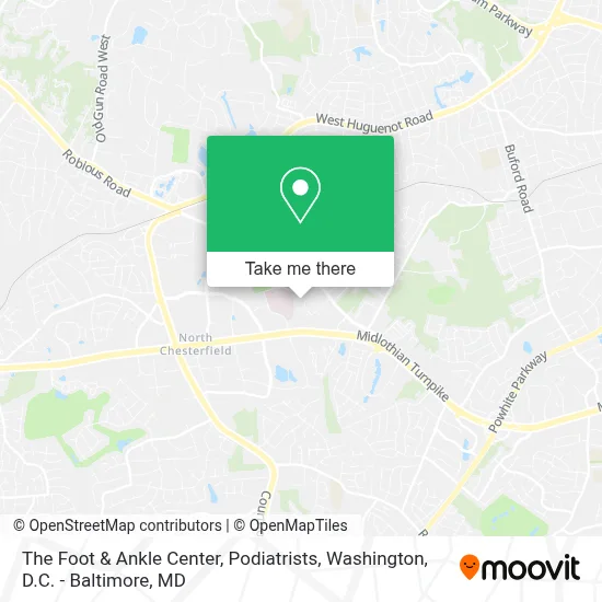 The Foot & Ankle Center, Podiatrists map