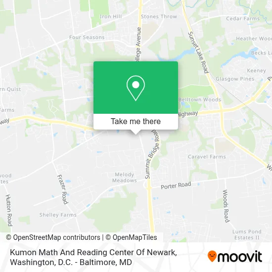 Kumon Math And Reading Center Of Newark map