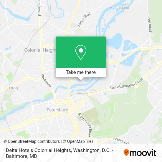 Delta Hotels Colonial Heights map