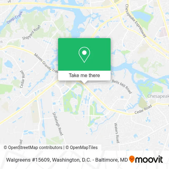 Walgreens #15609 map