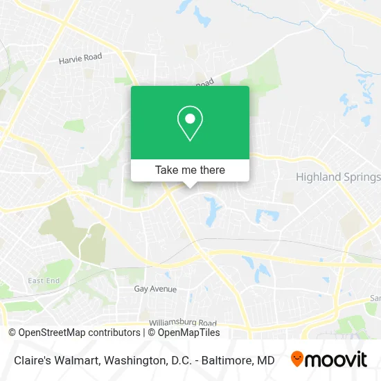 Claire's Walmart map