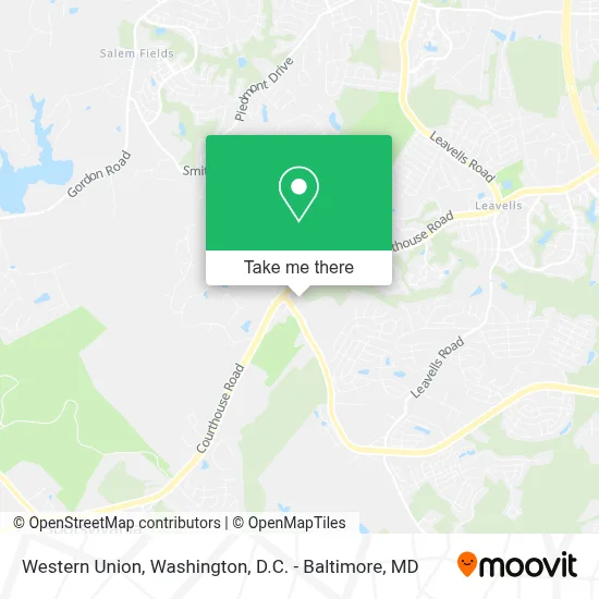 Western Union map
