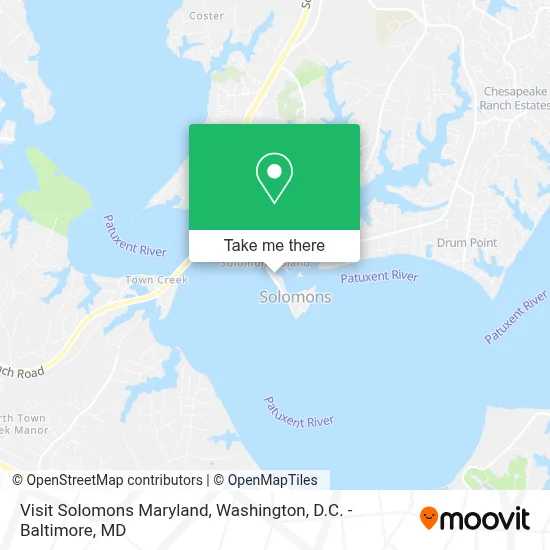 Visit Solomons Maryland map