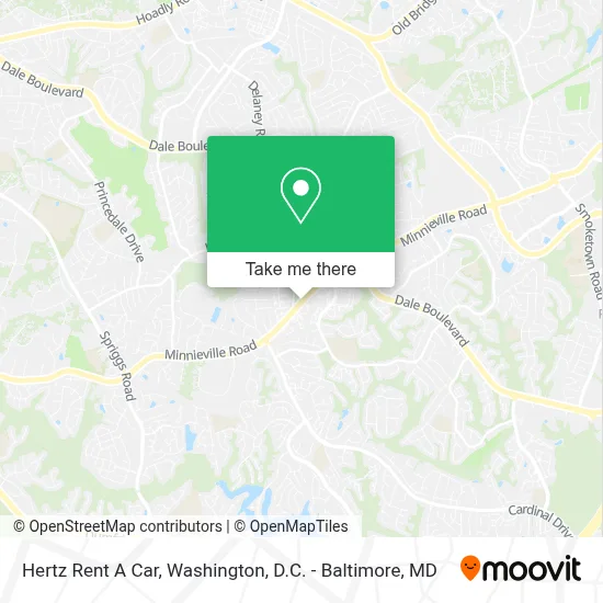 Hertz Rent A Car map