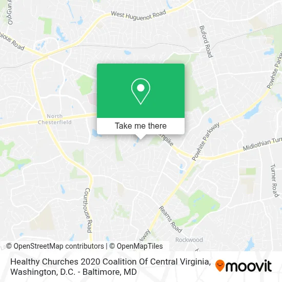 Healthy Churches 2020 Coalition Of Central Virginia map