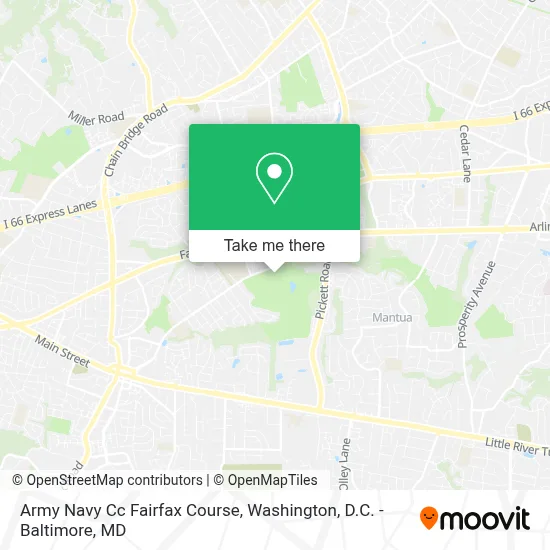 Army Navy Cc Fairfax Course map