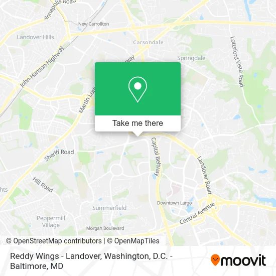 Reddy Wings - Landover map