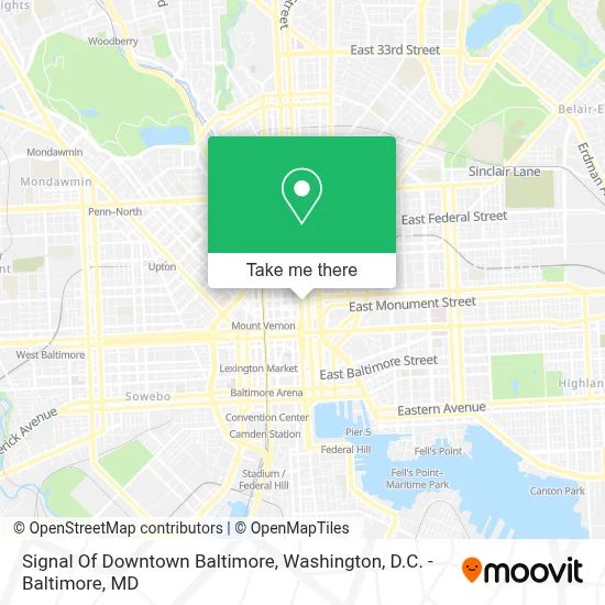 Signal Of Downtown Baltimore map