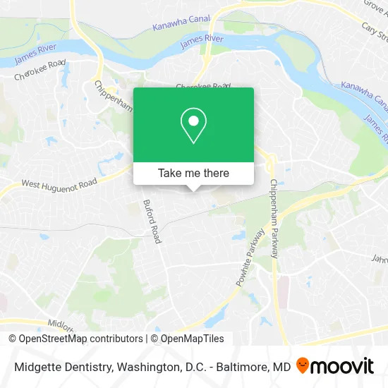 Midgette Dentistry map