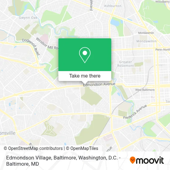 Edmondson Village, Baltimore map
