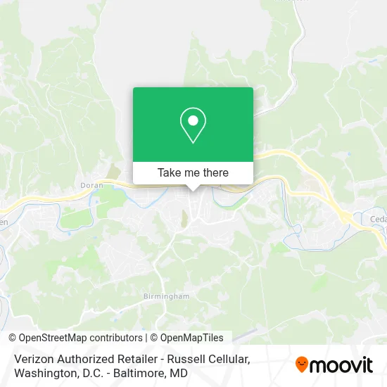 Verizon Authorized Retailer - Russell Cellular map