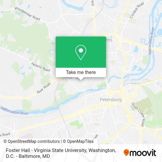 Foster Hall - Virginia State University map