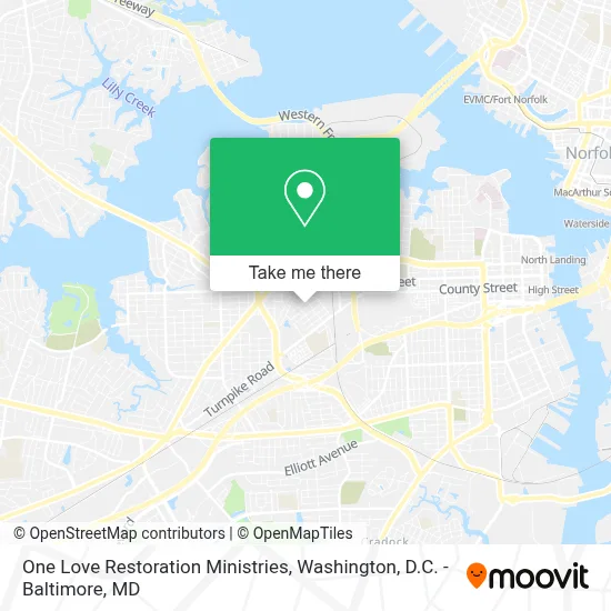 One Love Restoration Ministries map