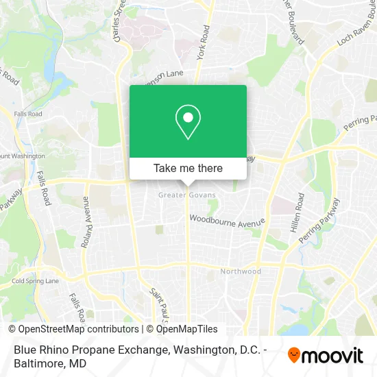 Blue Rhino Propane Exchange map