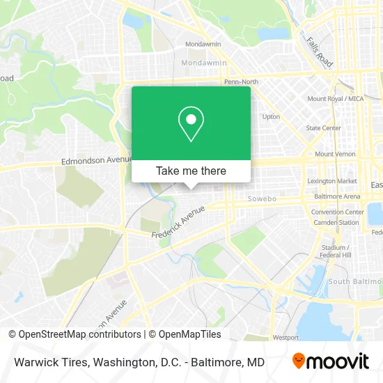 Warwick Tires map