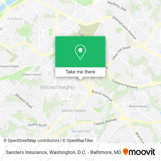 Sanders Insurance map