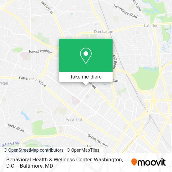 Behavioral Health & Wellness Center map